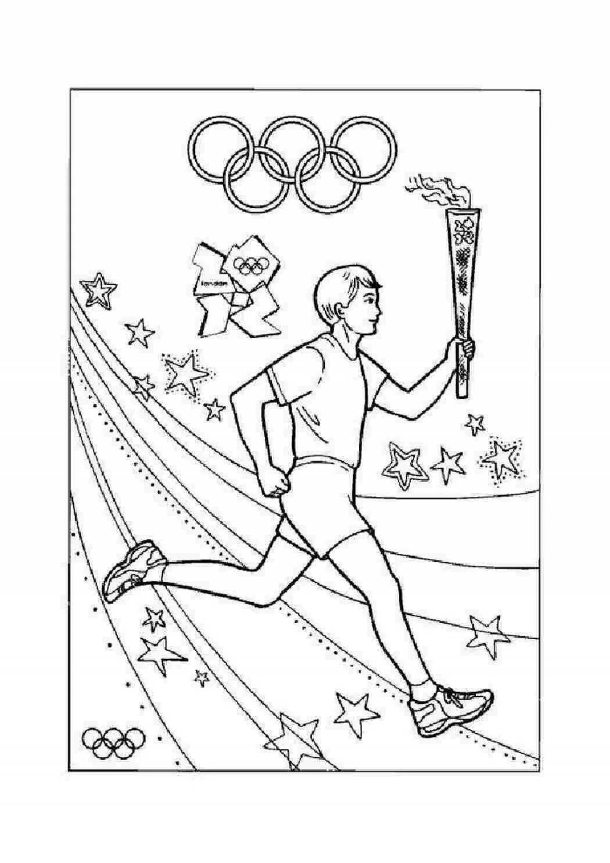 Wonderful olympic games coloring for kids