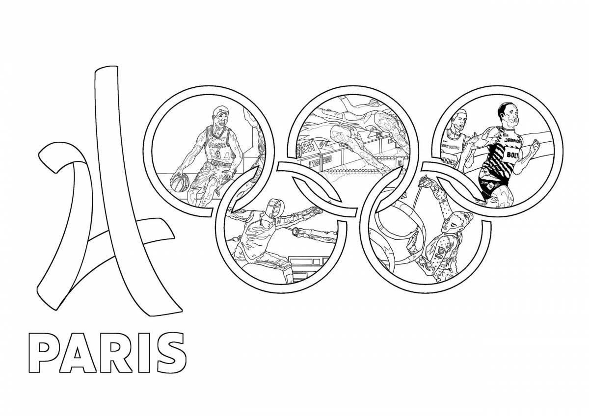 Olympic games inspirational coloring book for kids