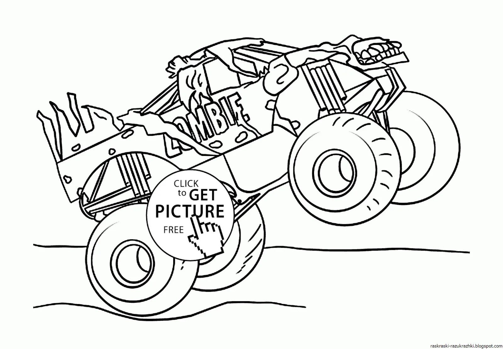 Coloring page deluxe monster truck for boys