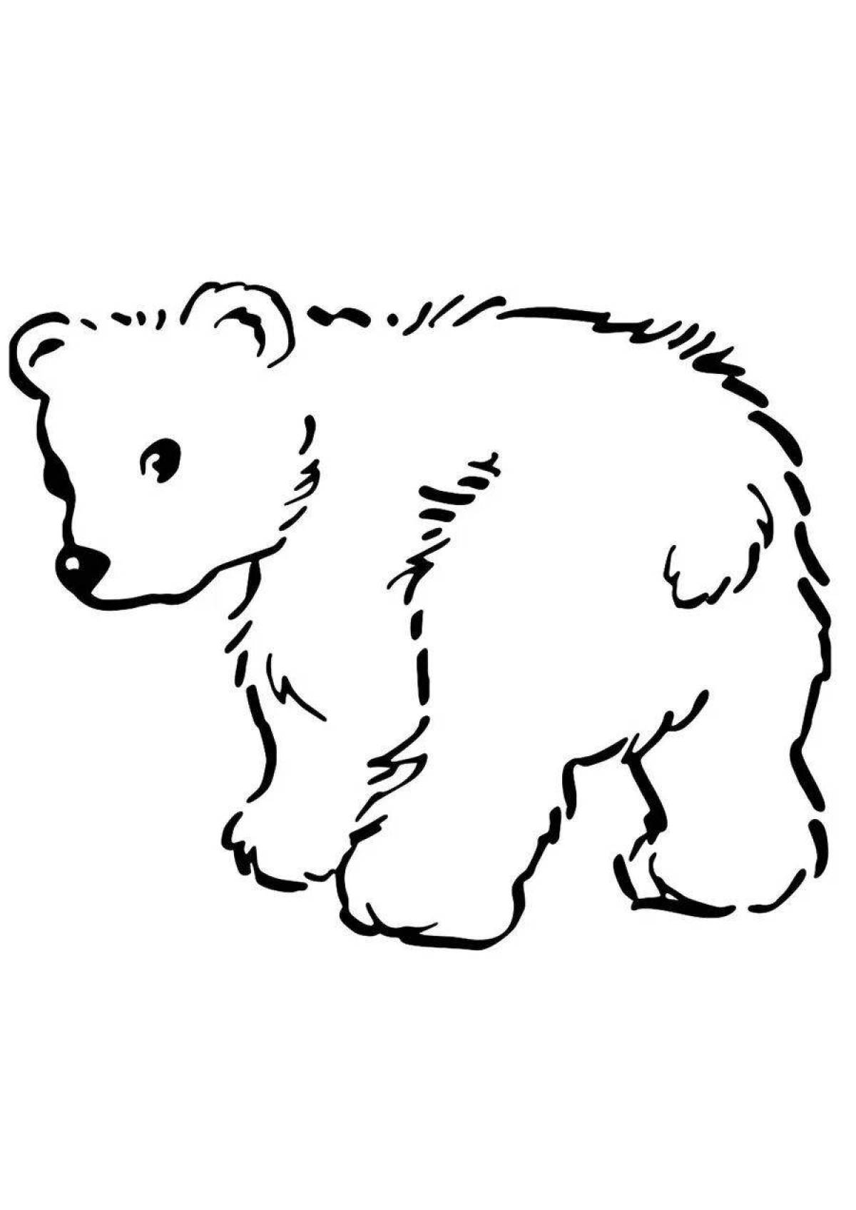 Amazing polar bear coloring page