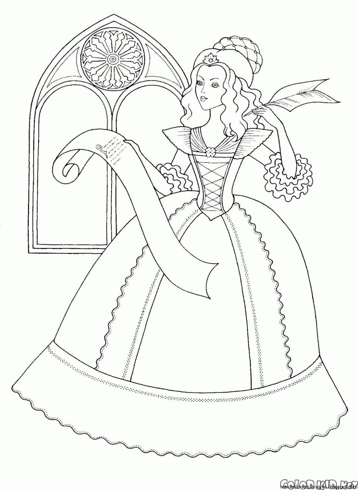 Princess glitter coloring book