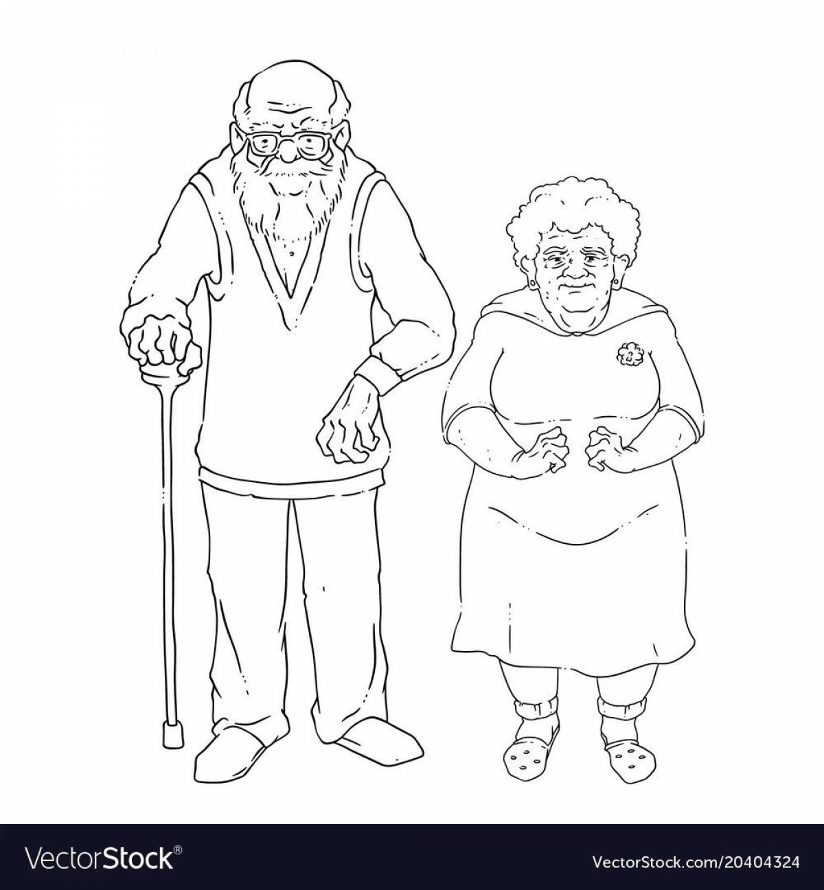 Cute grandparents coloring pages for kids