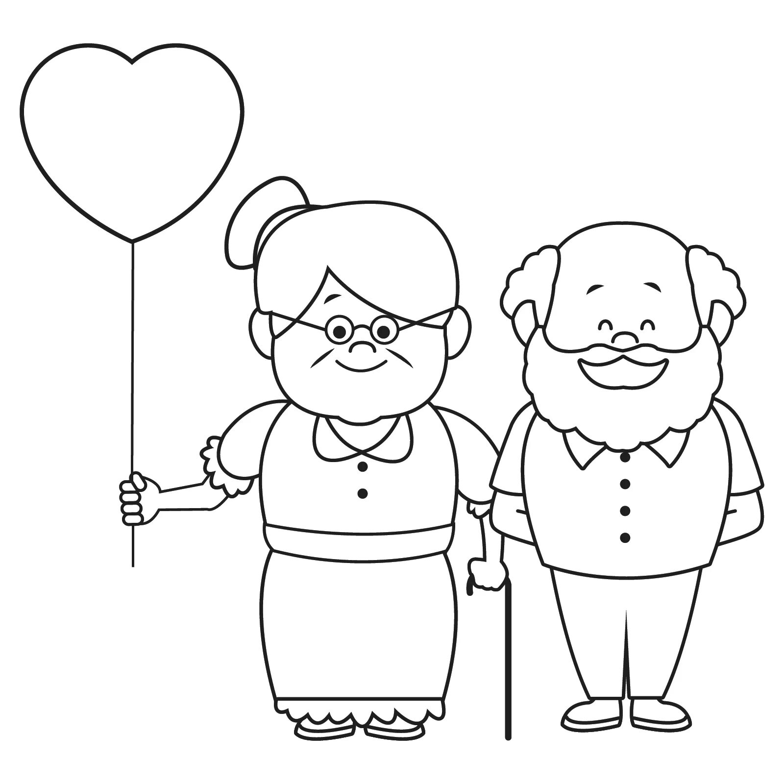 Wonderful grandparents coloring pages for kids