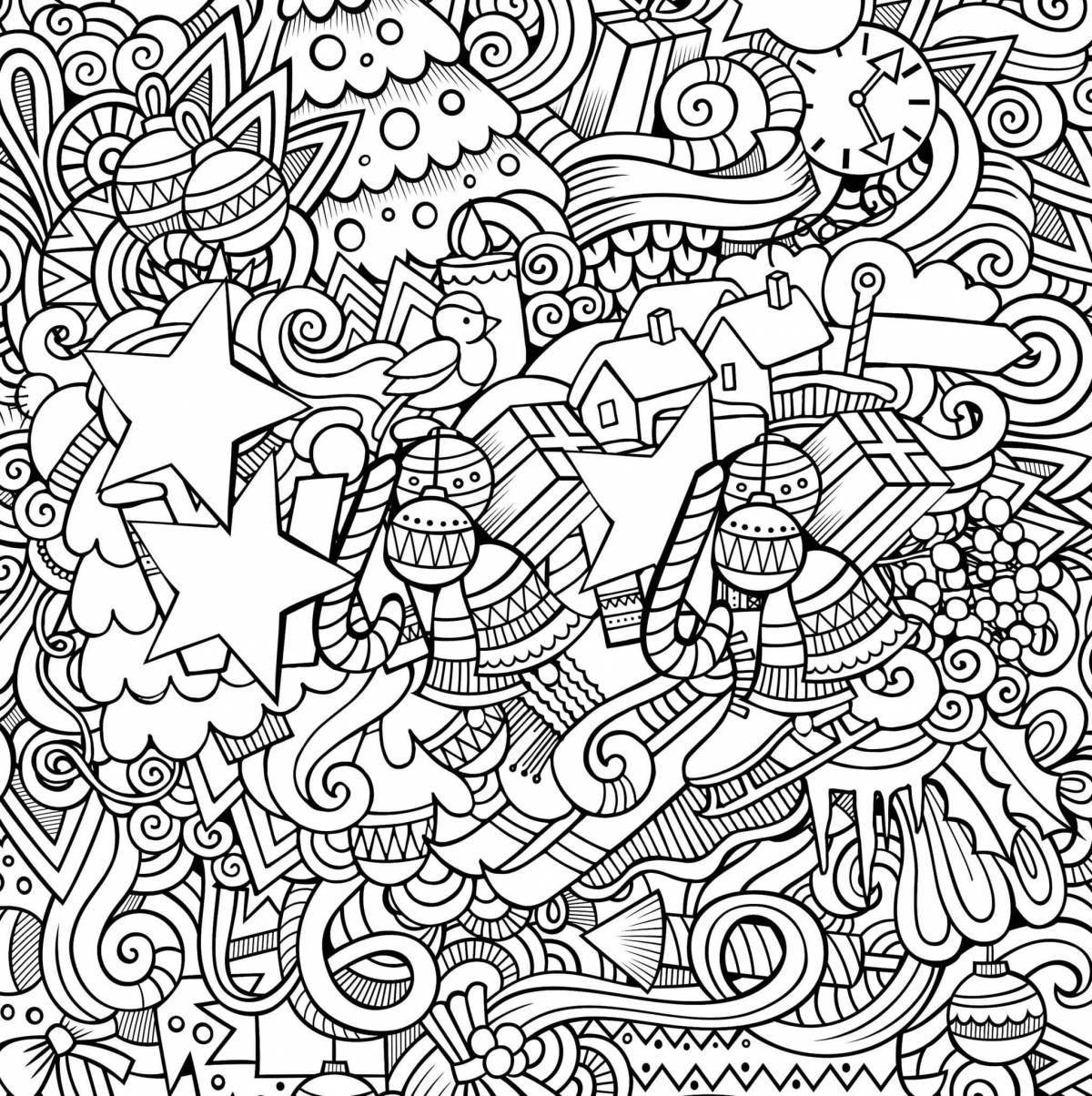 Exquisite Christmas coloring book for 12 year old girls