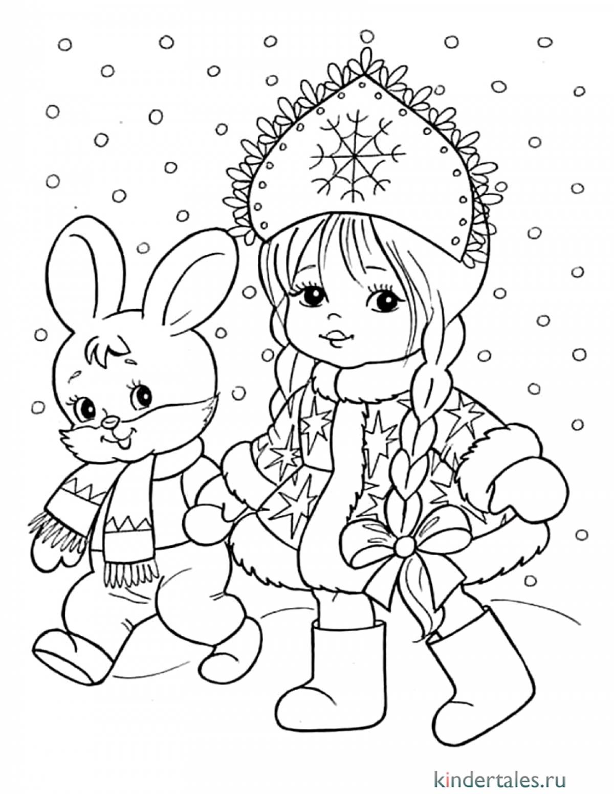 Funny christmas coloring book for kids