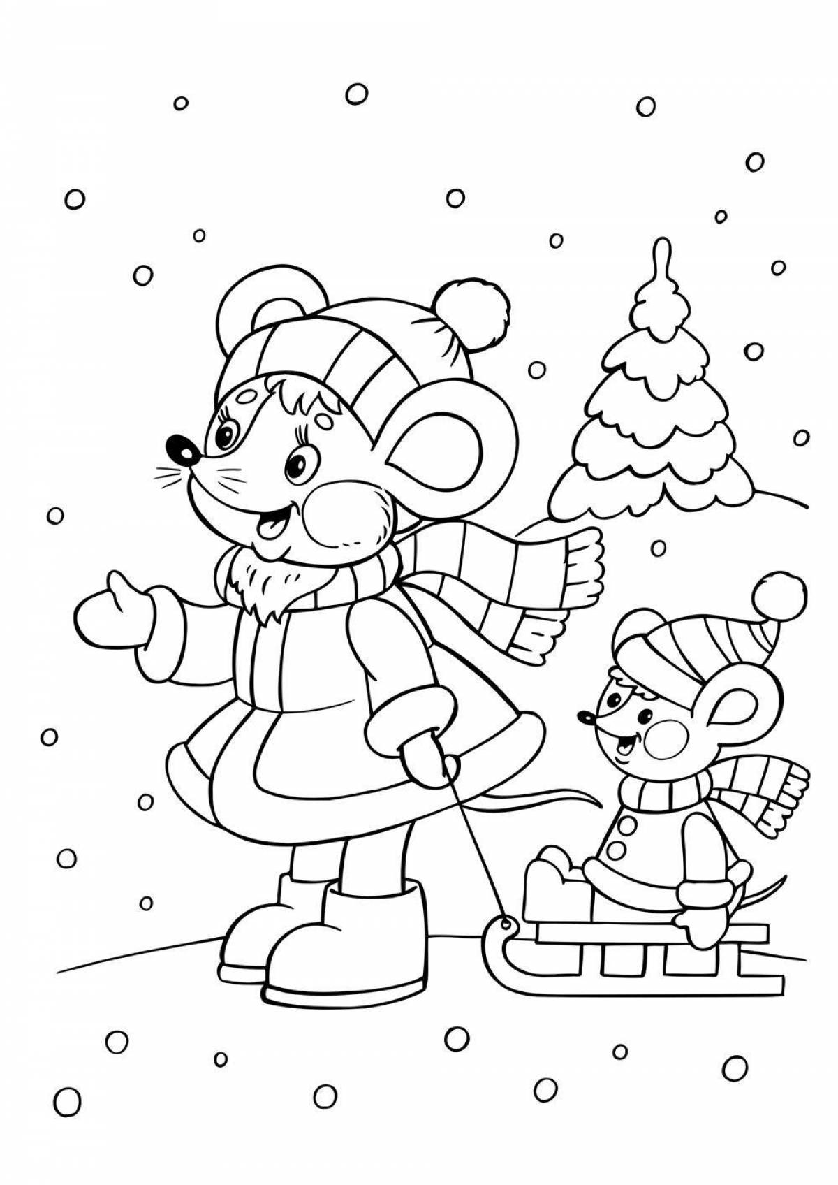 Animated Christmas coloring book for kids