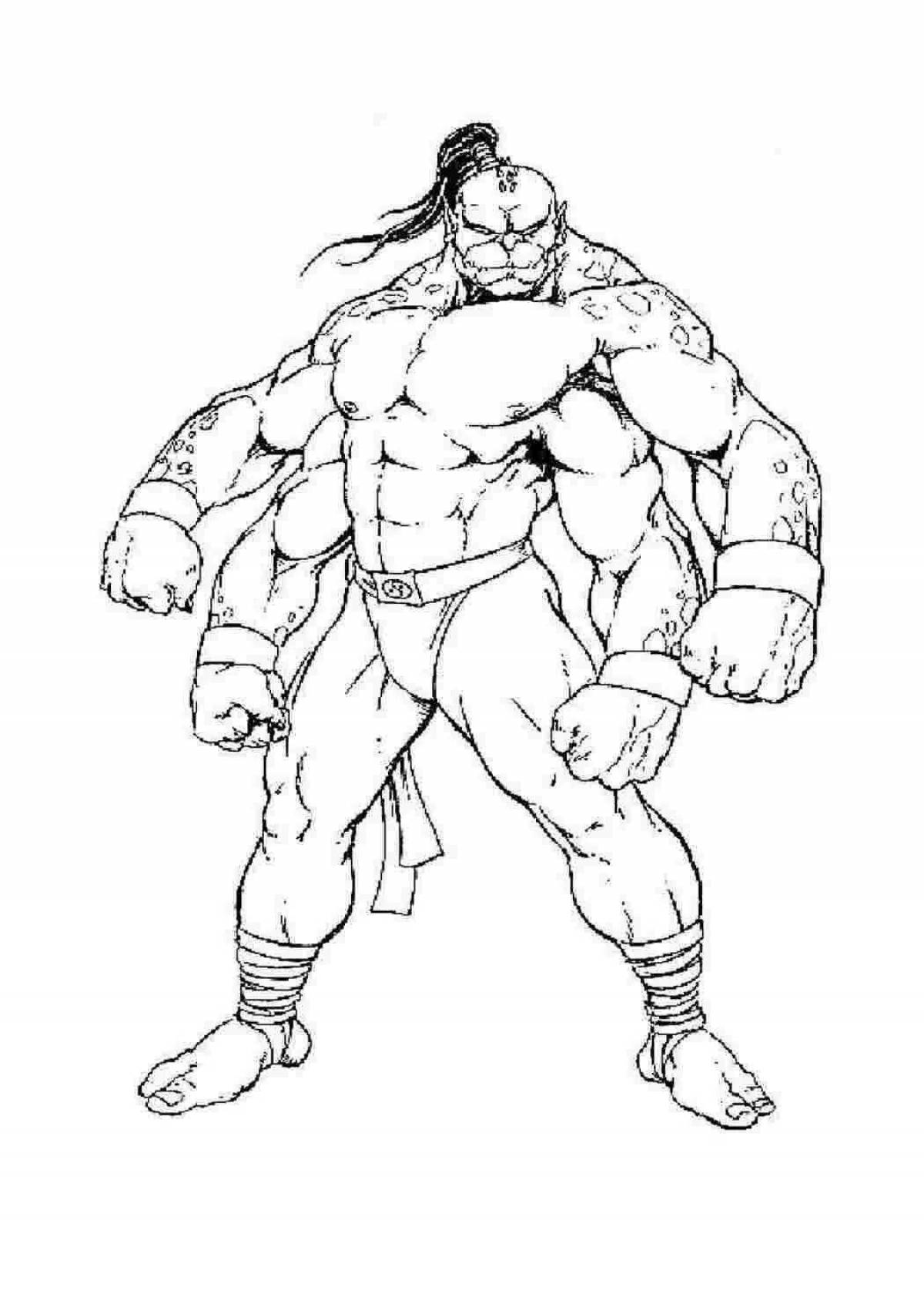 Красочные раскраски mortal kombat для детей