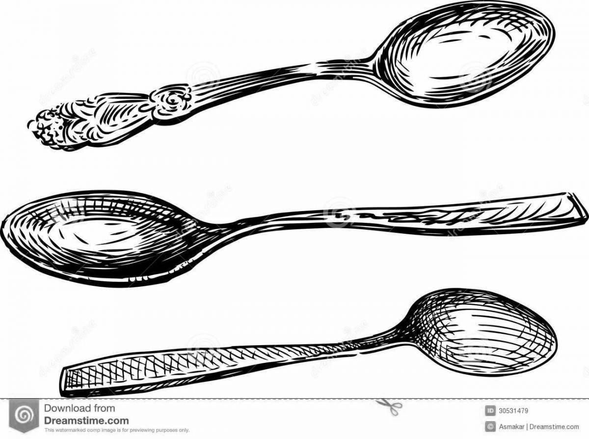 Children's wooden spoon #10