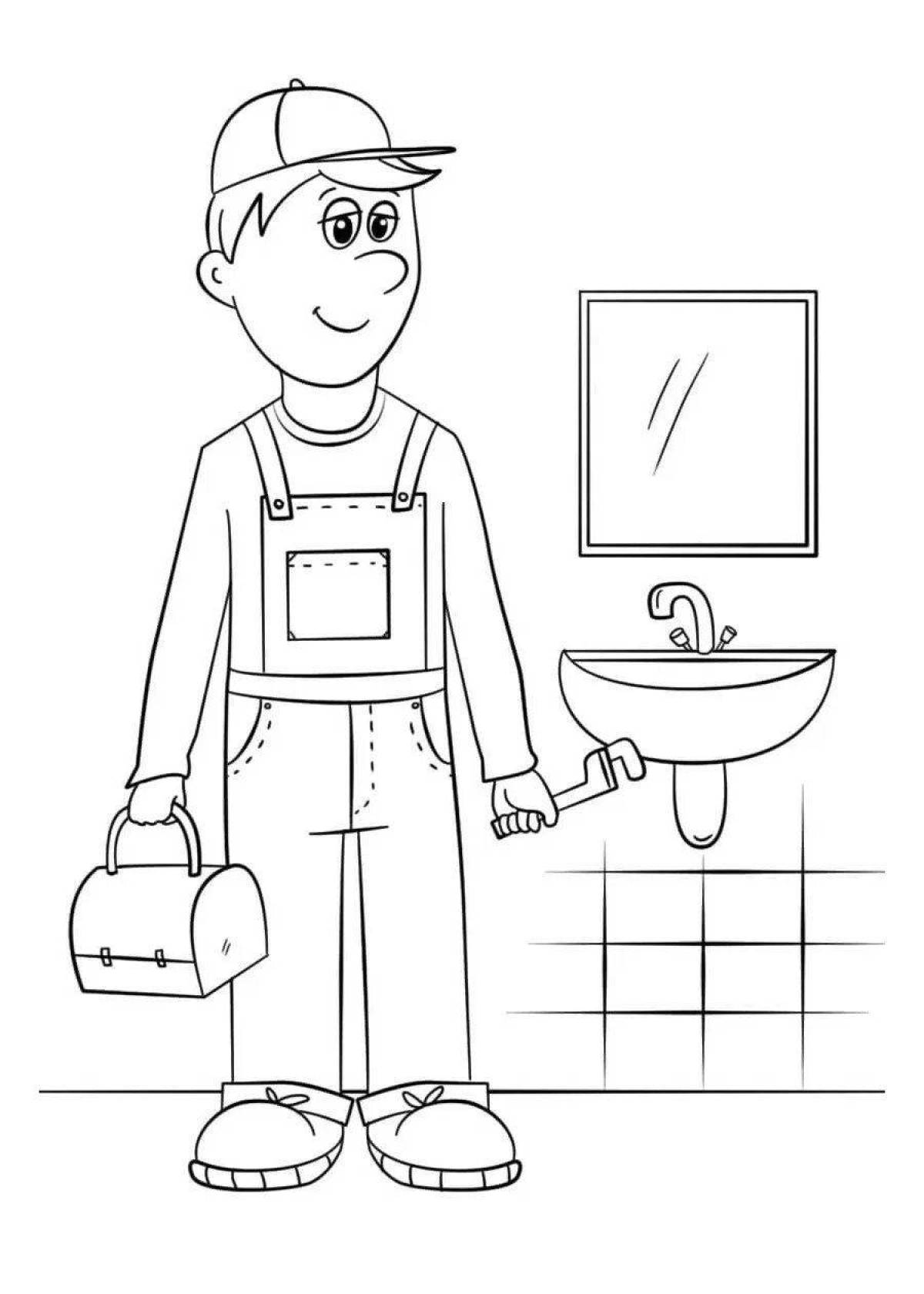 Animated vet coloring page