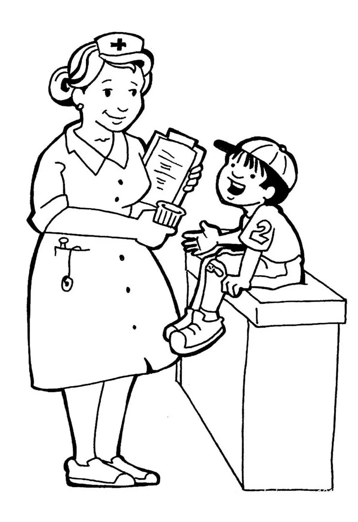 Animated farmer coloring page