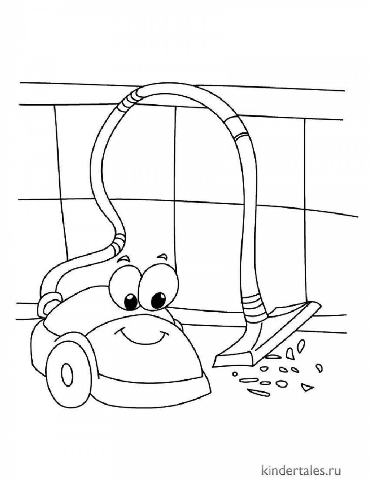 Веселая раскраска с пылесосом для детей 5-6 лет