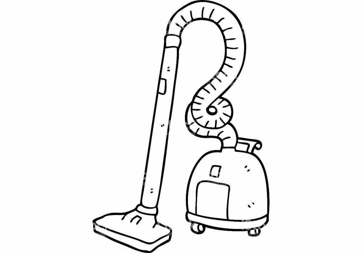 Coloring book vacuum cleaner with color filling for children 5-6 years old