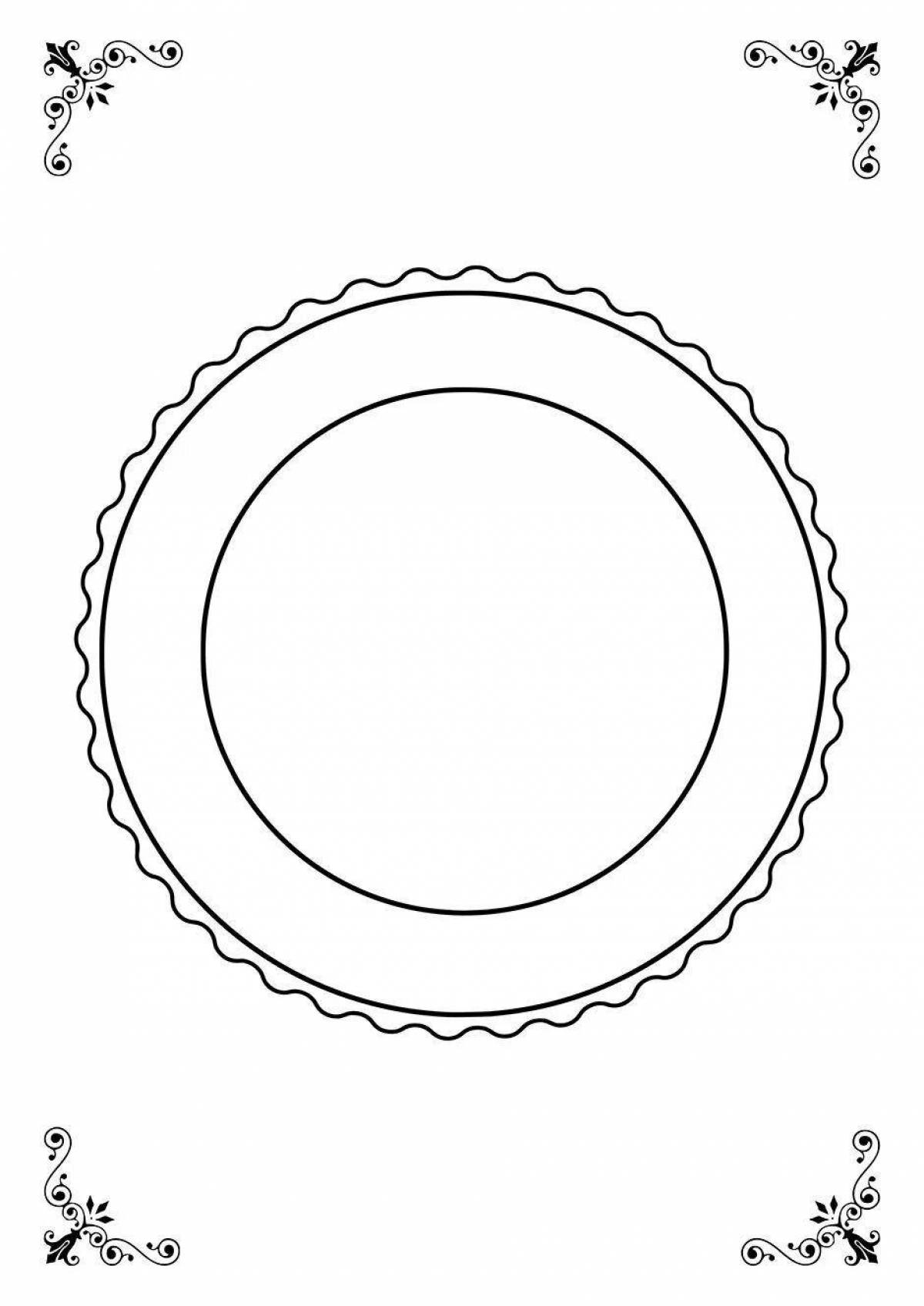 Яркая тарелка-раскраска для детей 3-4 лет