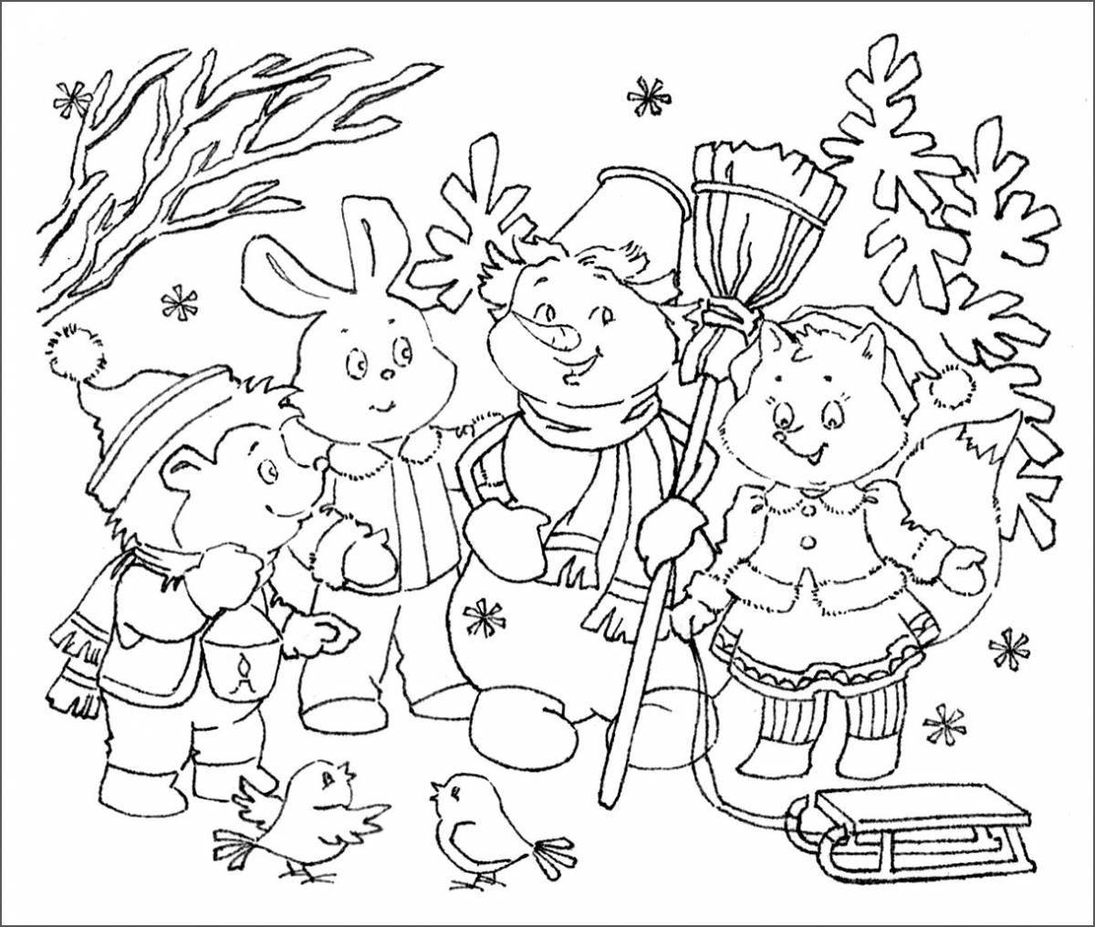 Carol holiday coloring book for 6-7 year olds