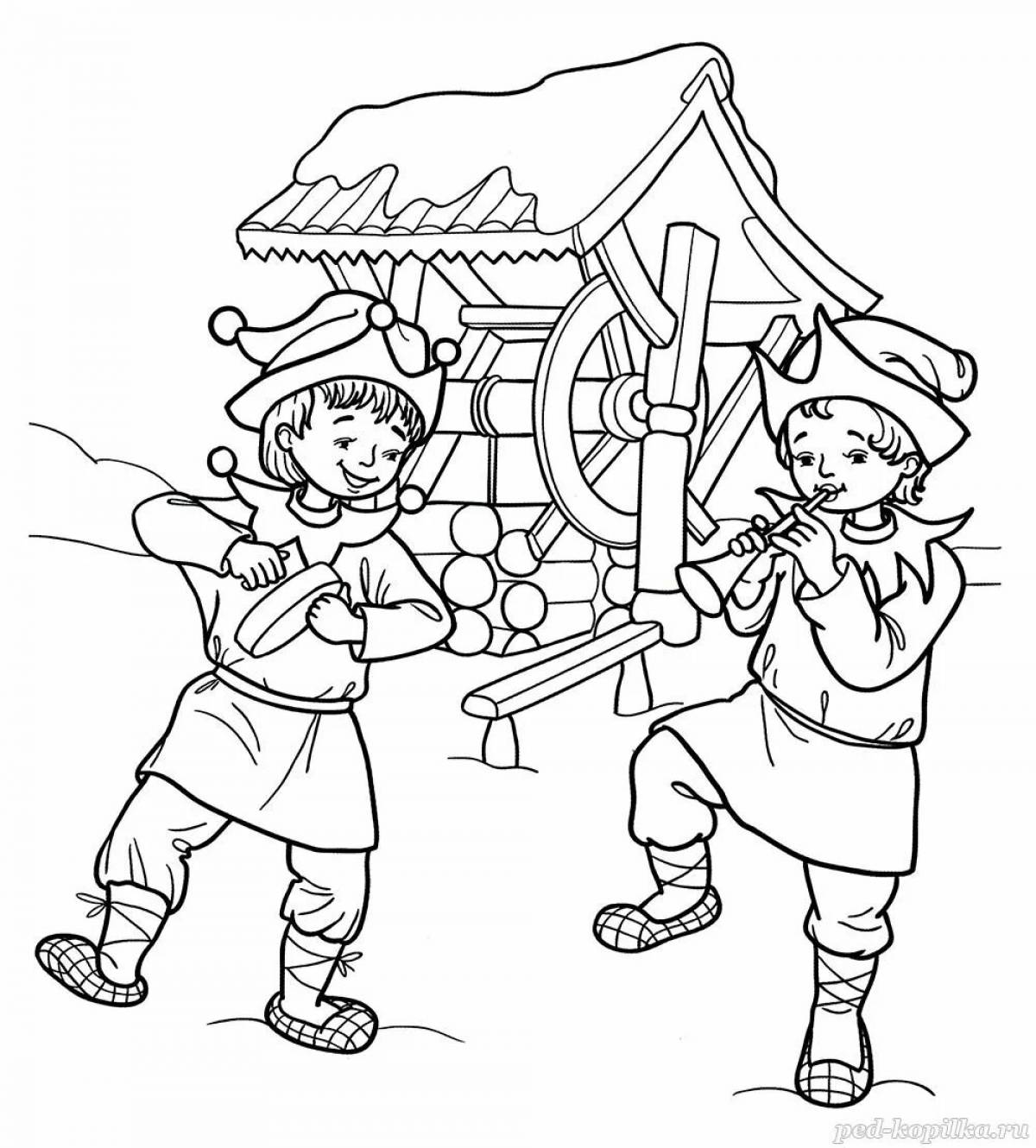 Color-wild carol coloring page for children 6-7 years old
