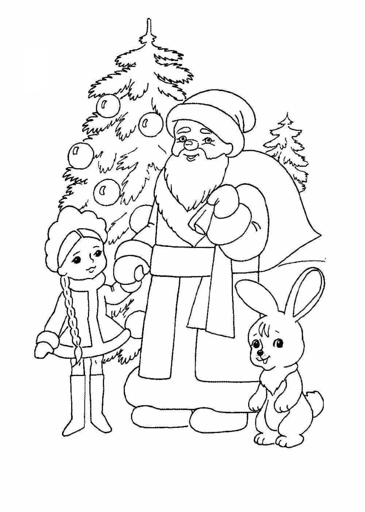 Fun coloring santa claus