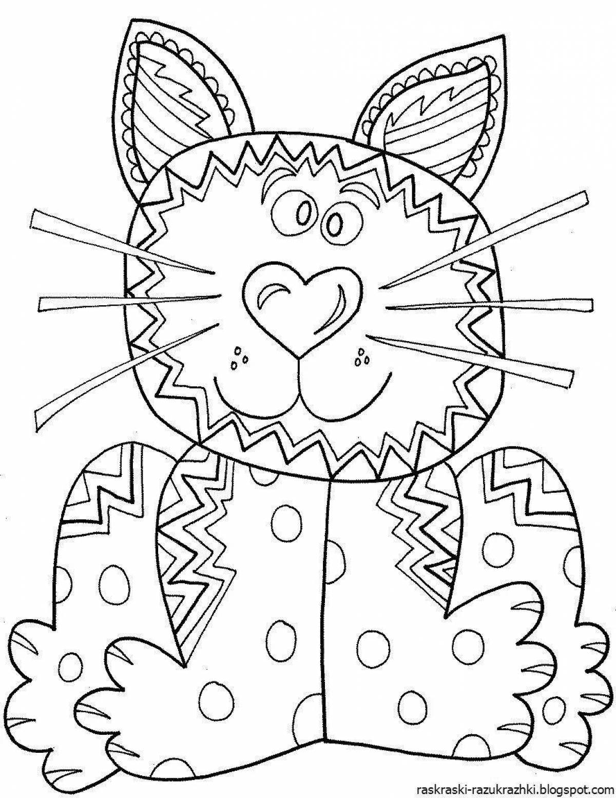 Relaxing anti-stress coloring book for children 5-6 years old
