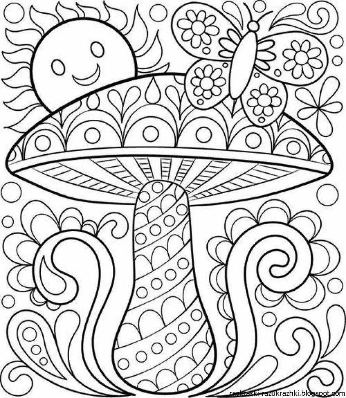Color anti-stress coloring book for children 5-6 years old