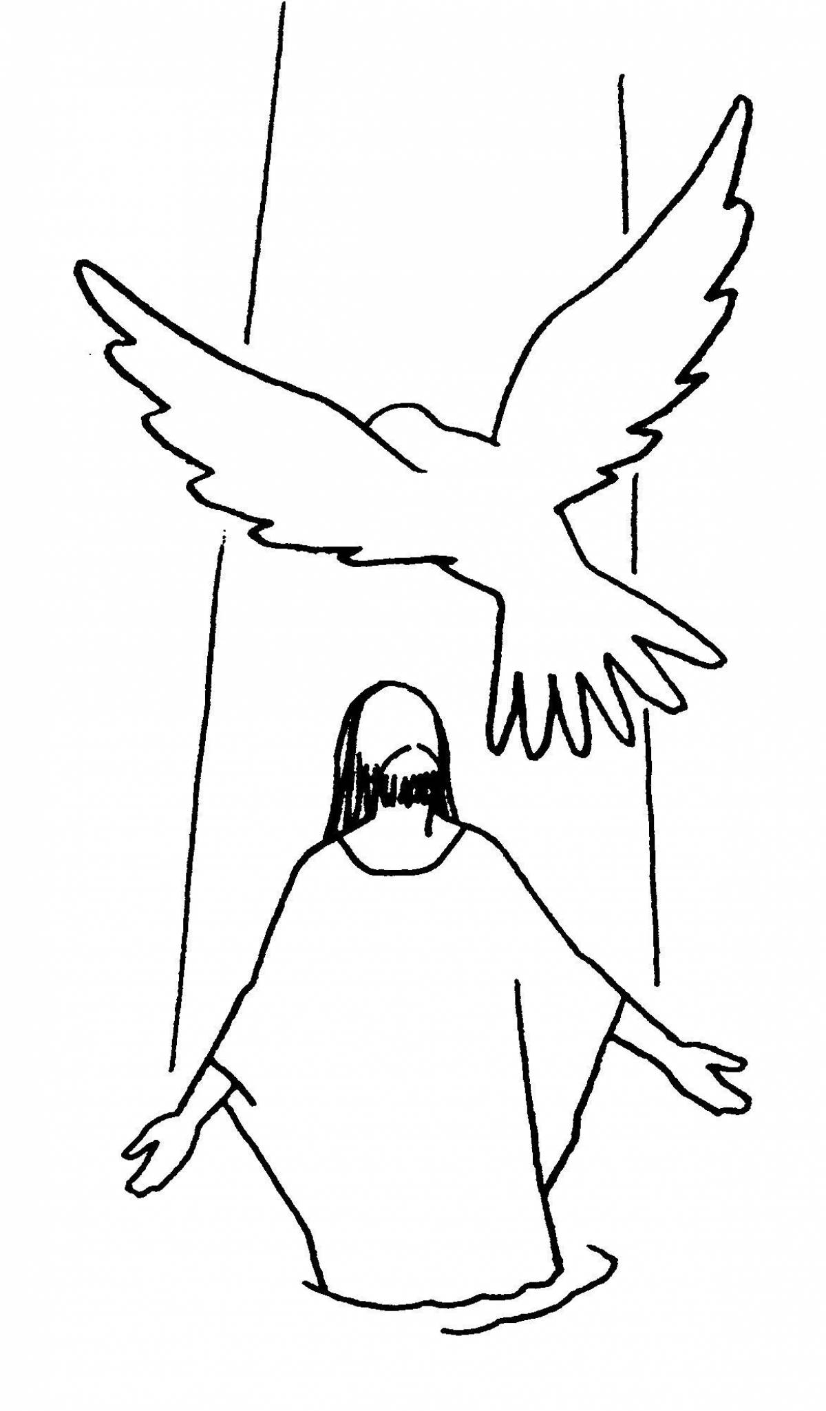 Terrific baptism coloring page