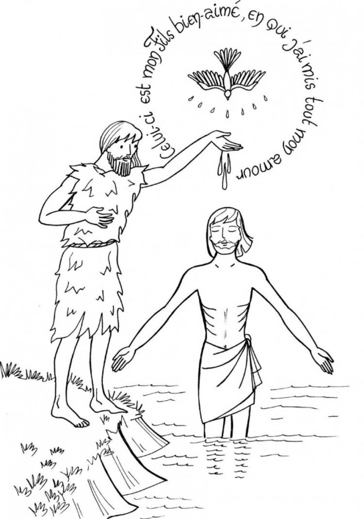 On the theme of the baptism of the Lord for children #7
