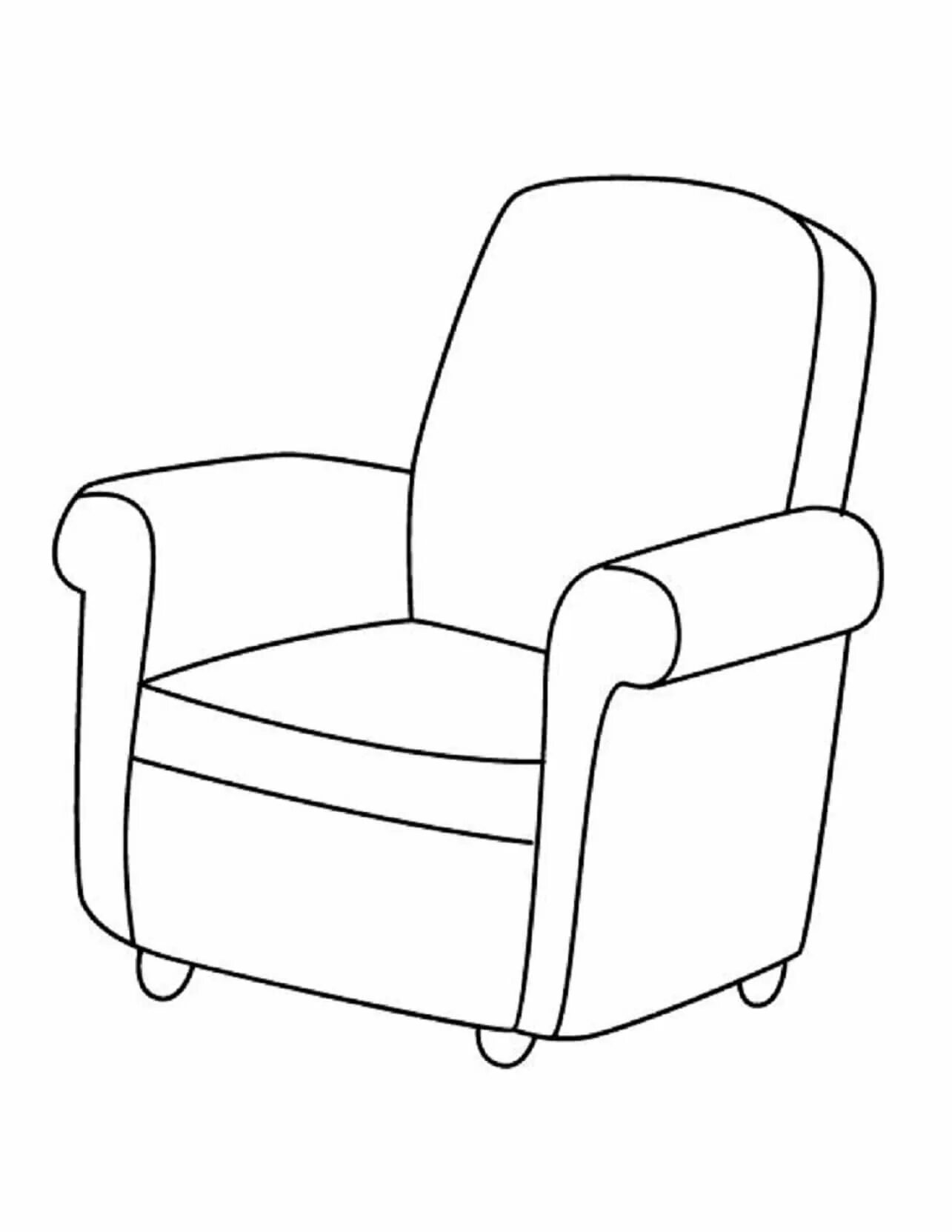 Colourful coloring sofa for 3-4 year olds