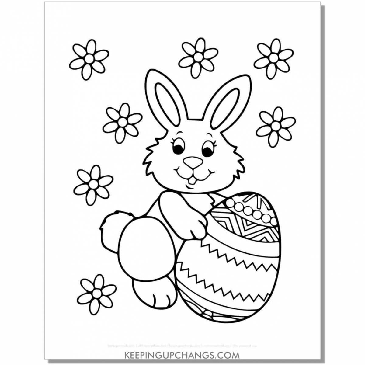Adorable bunny coloring book