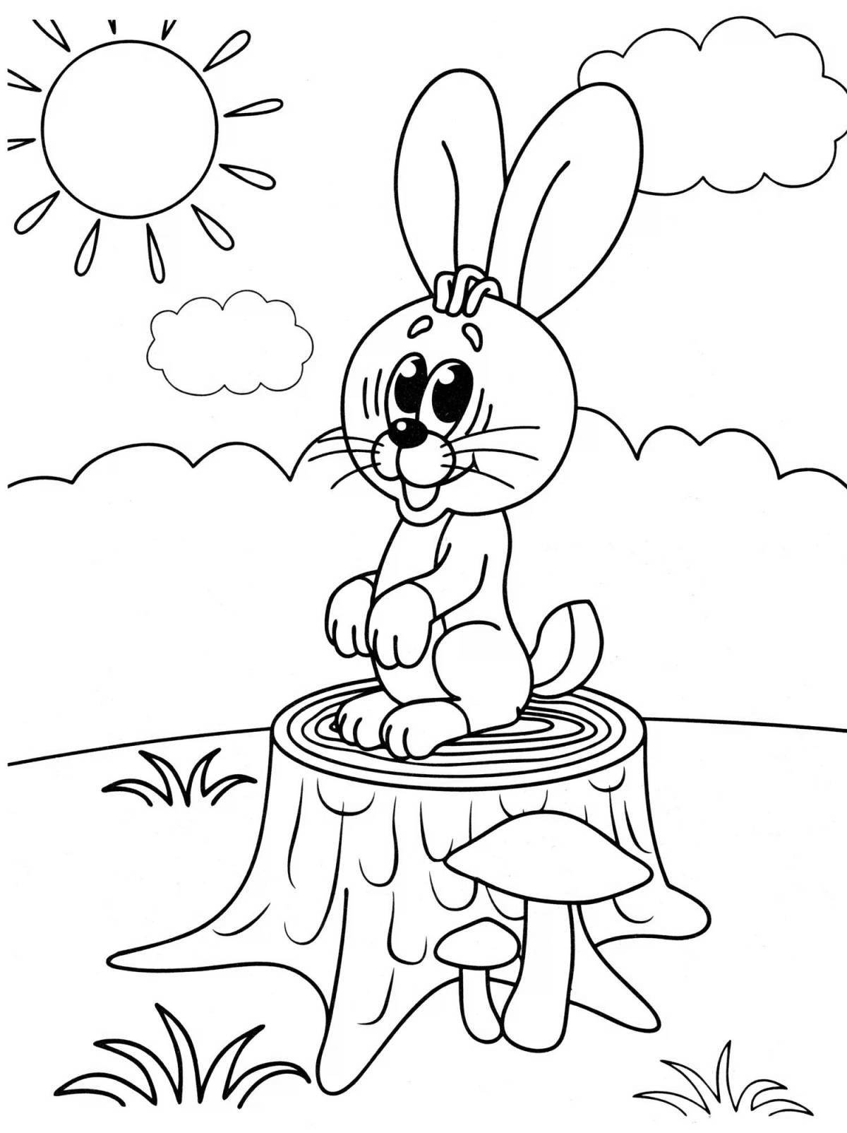 Fancy rabbit coloring