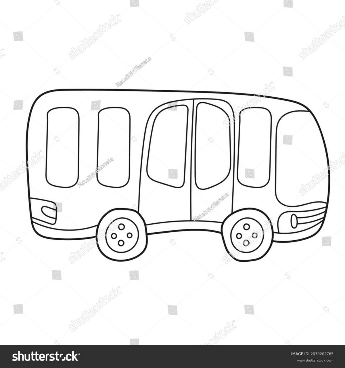 Креативная автобусная раскраска для детей 4-5 лет