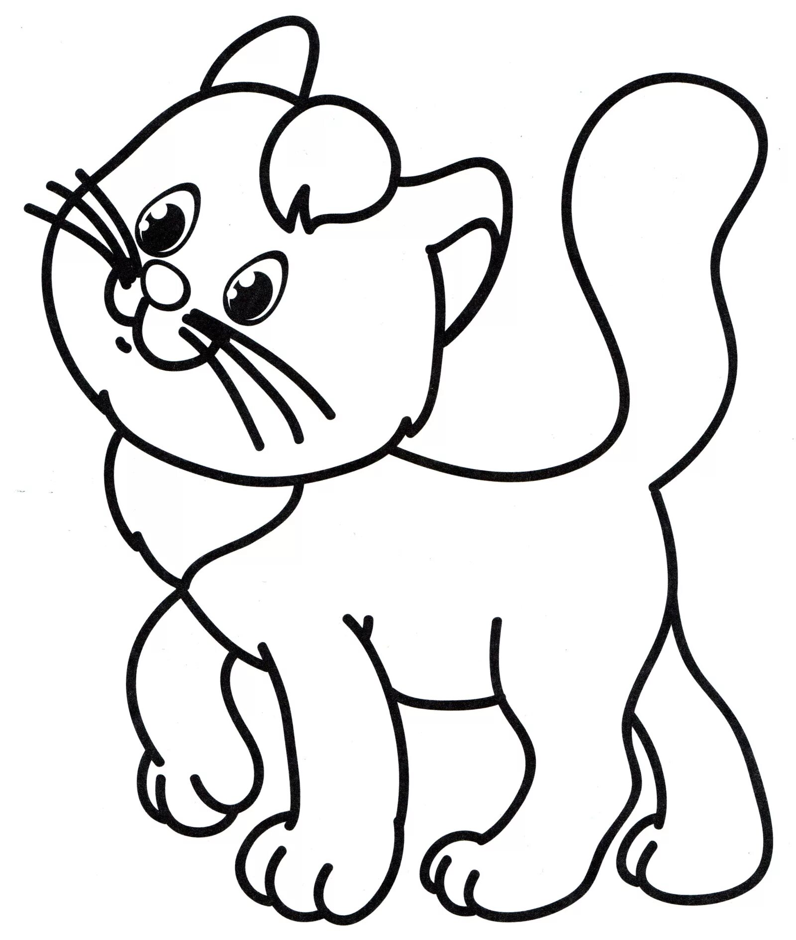 Вторая иллюстрация к книге Раскраска для малышей (кошка)