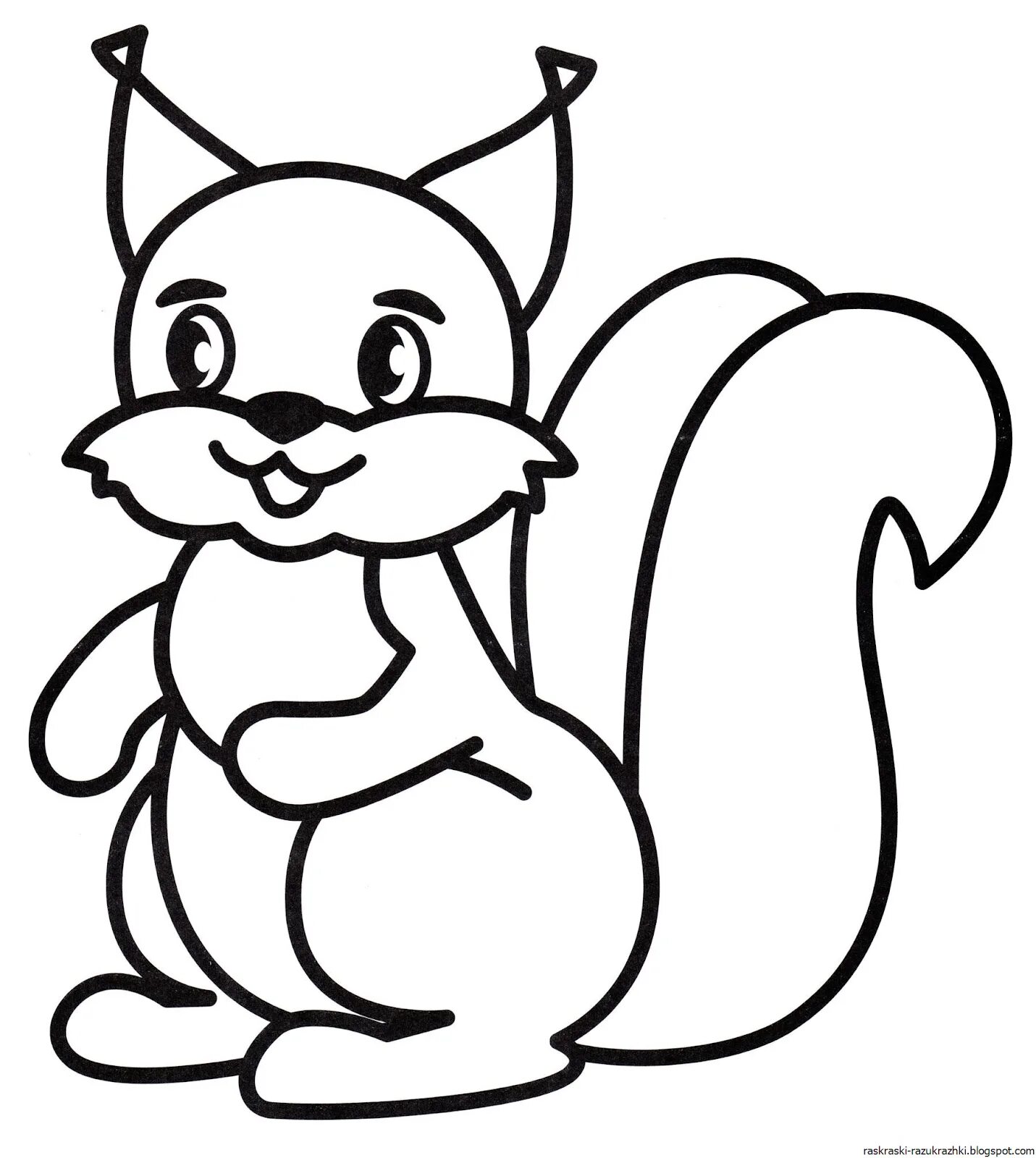 Witty squirrel coloring book for 2-3 year olds