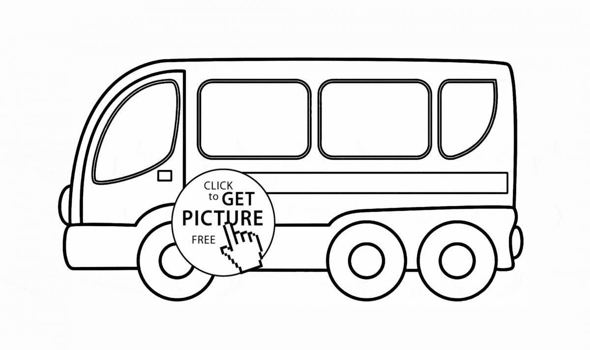 Amazing bus coloring book for 2-3 year olds