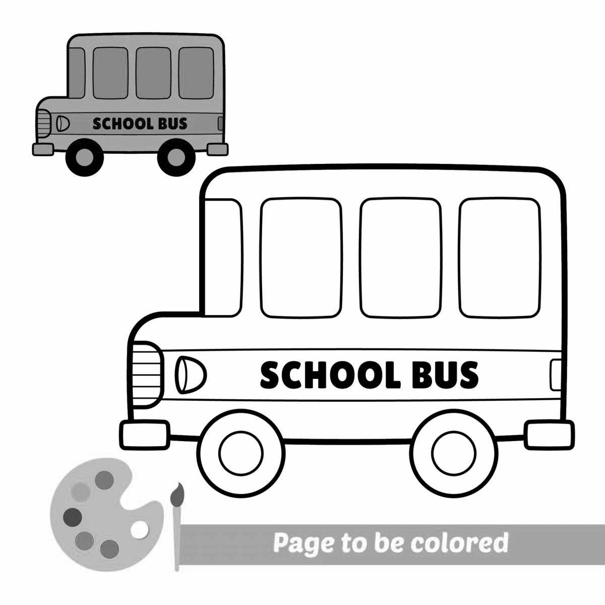 Gorgeous coloring bus for preschoolers 2-3 years old