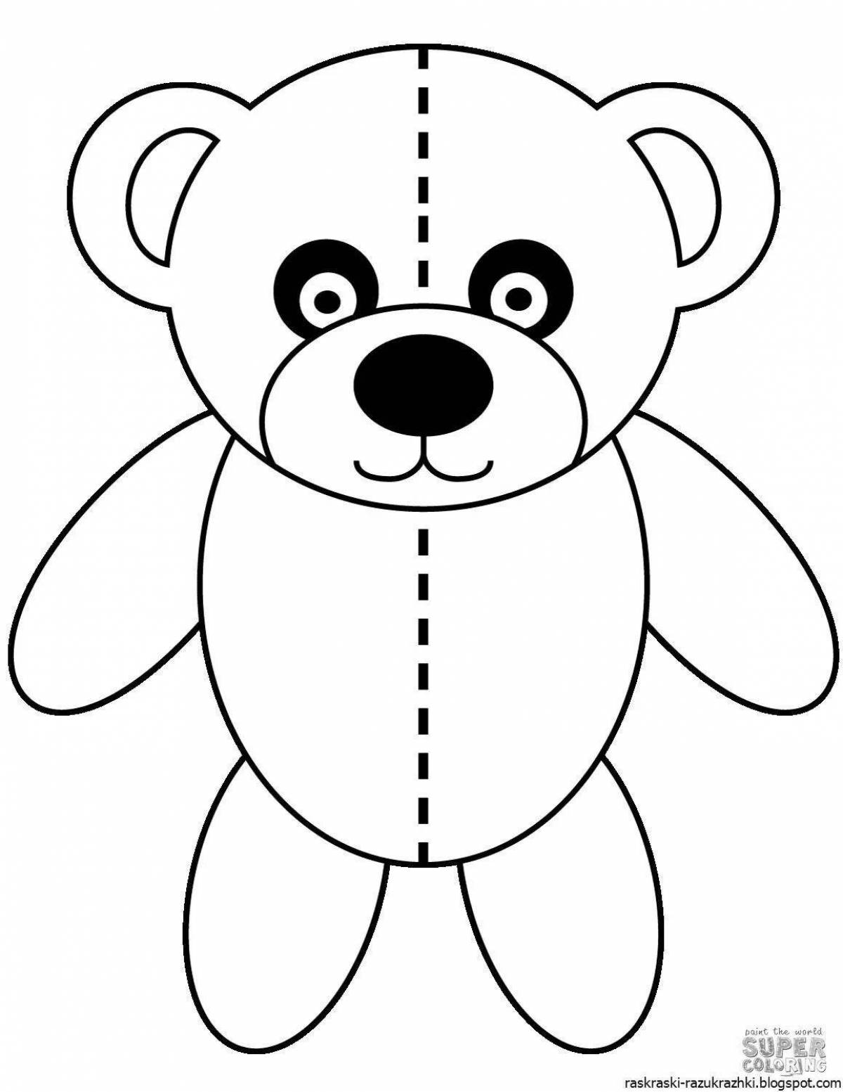 Gorgeous teddy bear coloring book