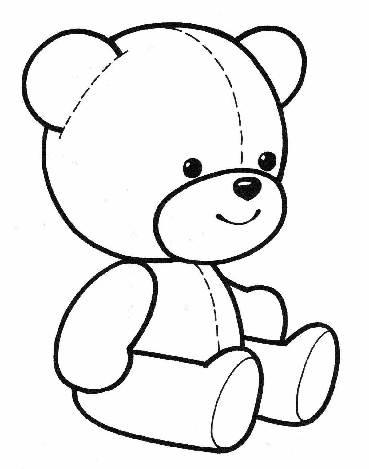Exquisite teddy bear coloring book