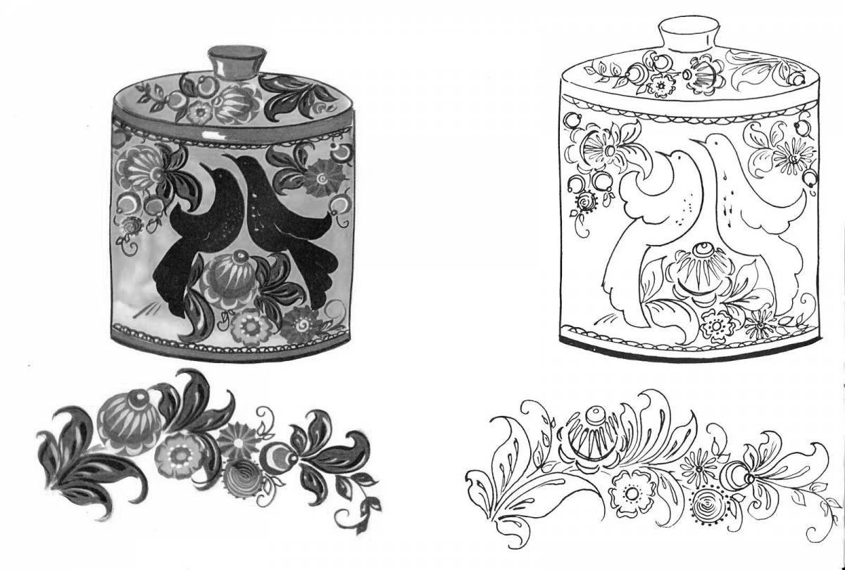 Merry Gorodets painting for kids 6-7 years old