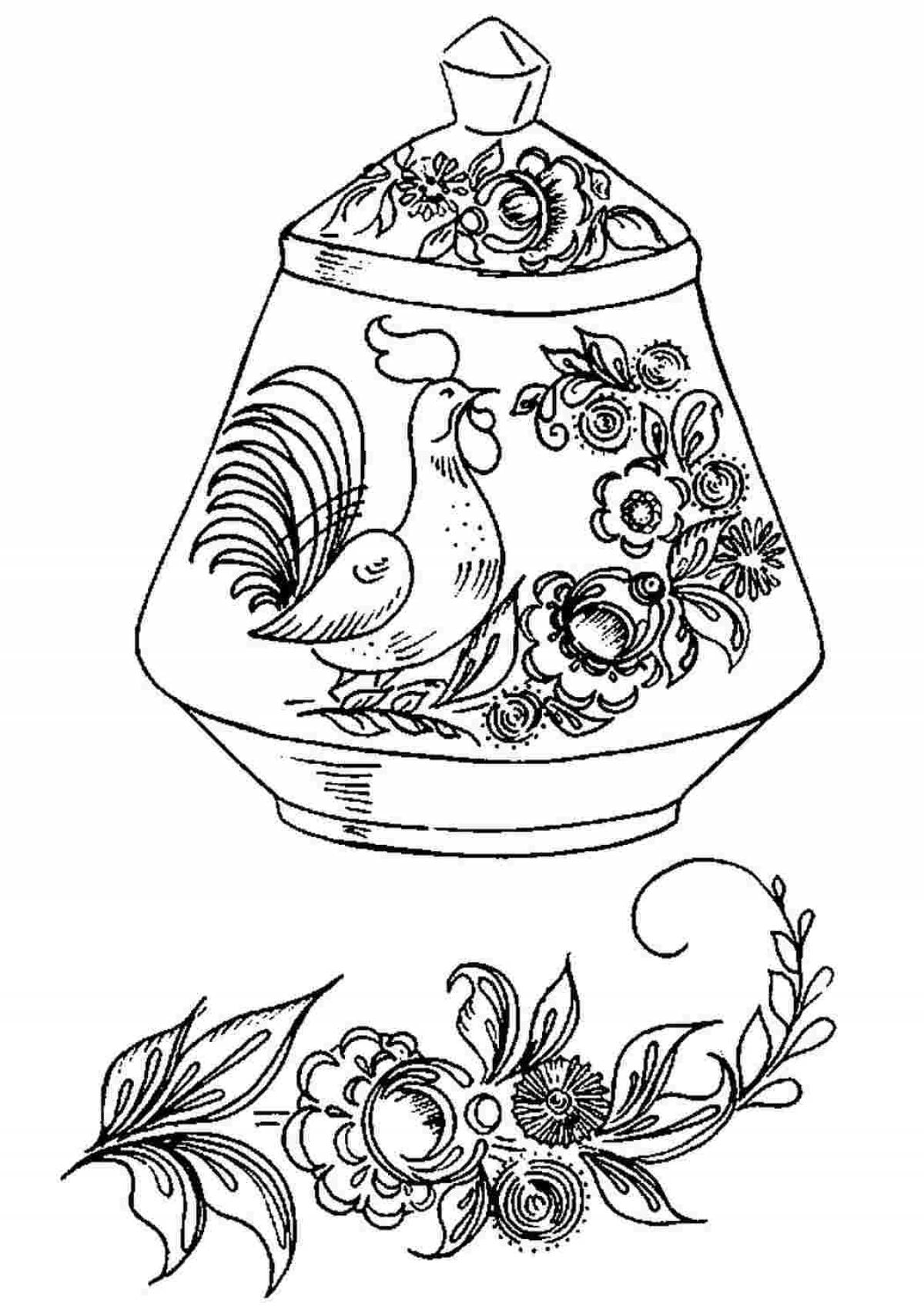 Merry Gorodets painting for children aged 6-7