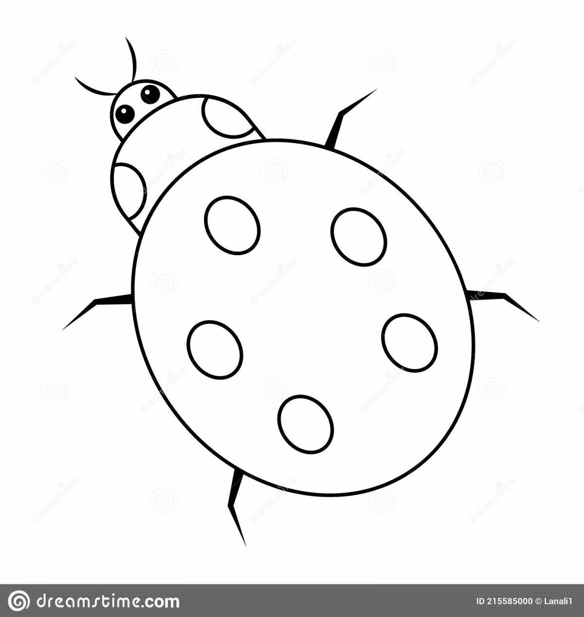 Glorious ladybug coloring for kids