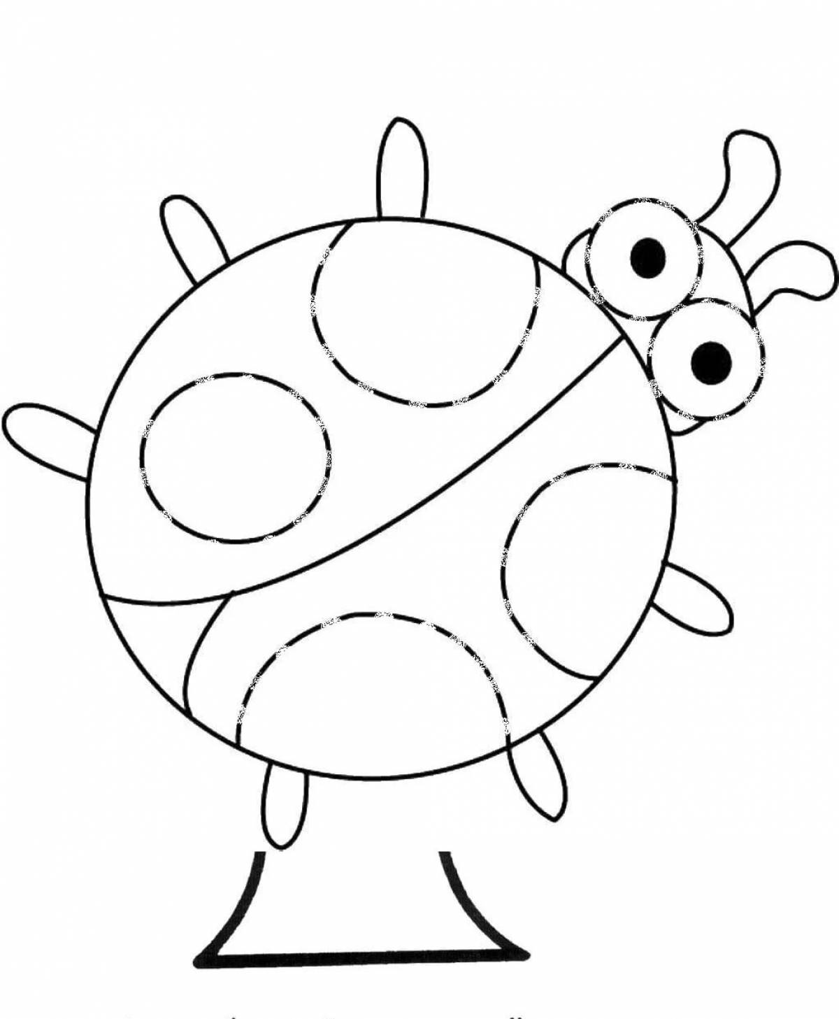 Great ladybug coloring book for kids