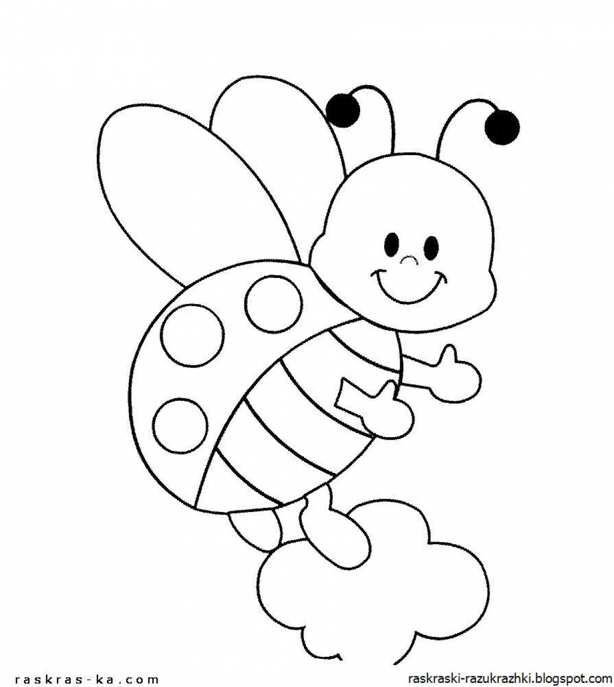 Exquisite ladybug coloring book for preschoolers
