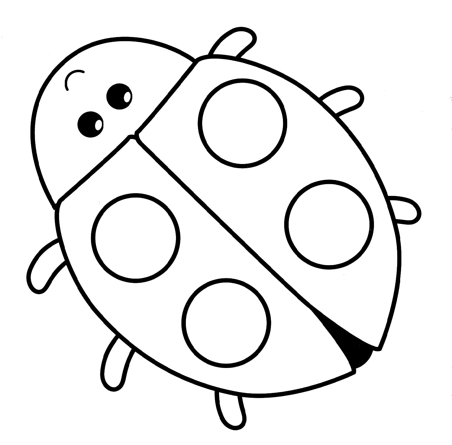 Amazing ladybug coloring page for toddlers