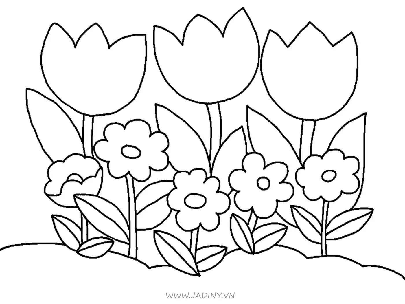 Creative flower coloring book for 4-5 year olds