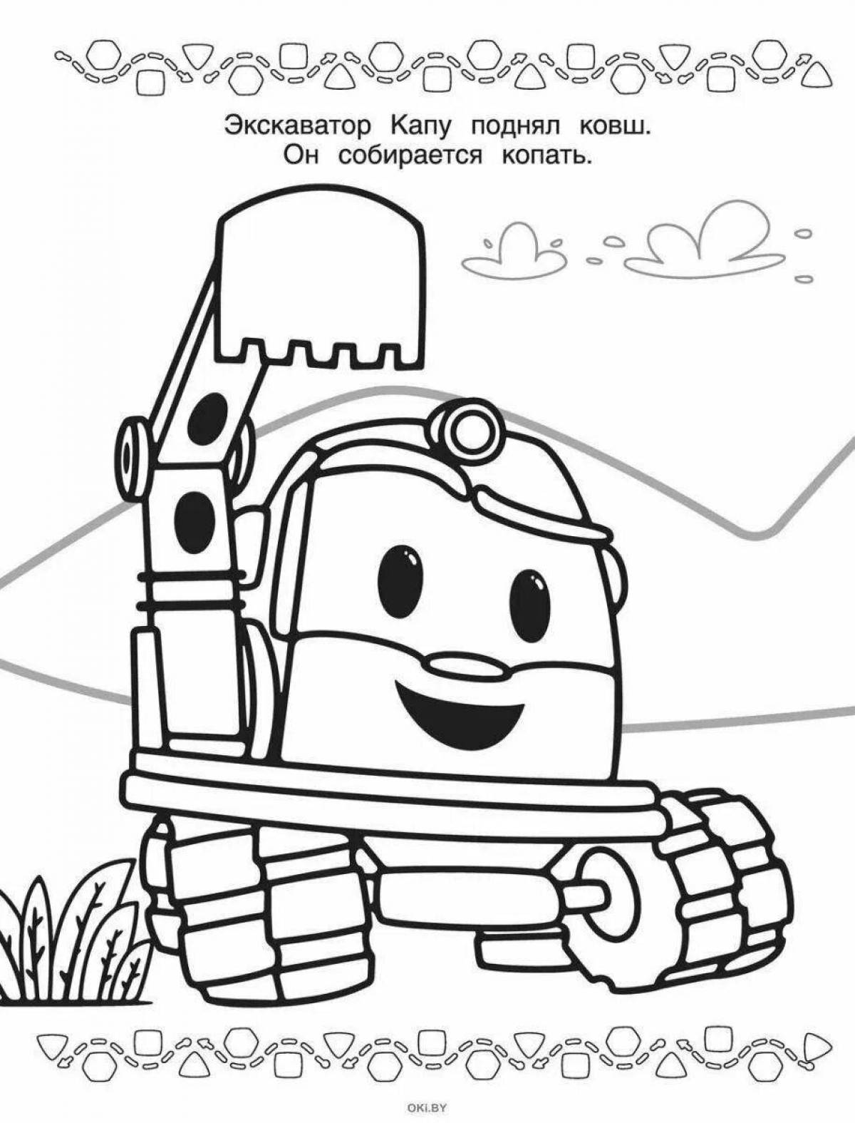 Colorful leva truck coloring page for preschoolers