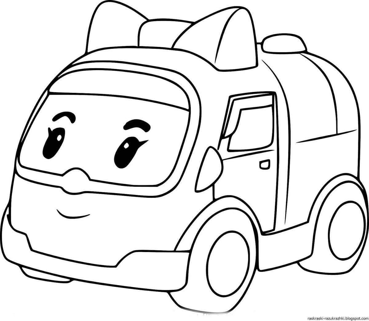 Attraction leva truck coloring page for kids
