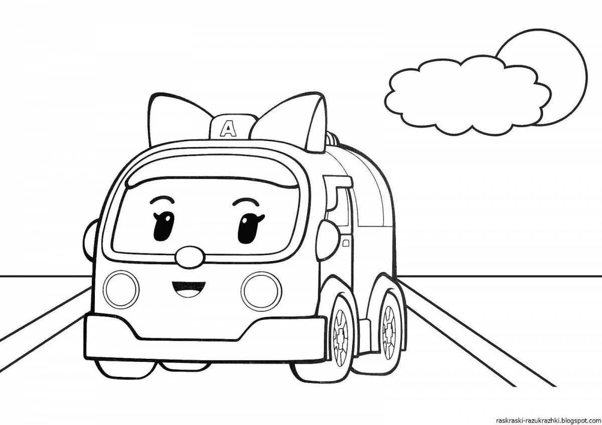 Amusing lion truck coloring book for 3-4 year olds