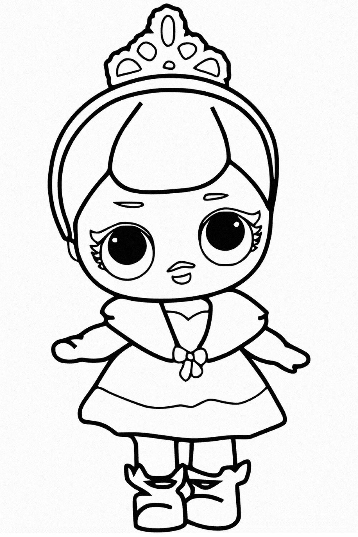 Peace coloring lol doll