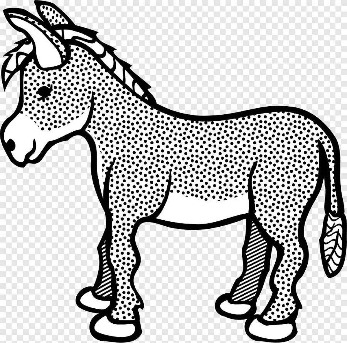 Amazing donkey coloring book for kids