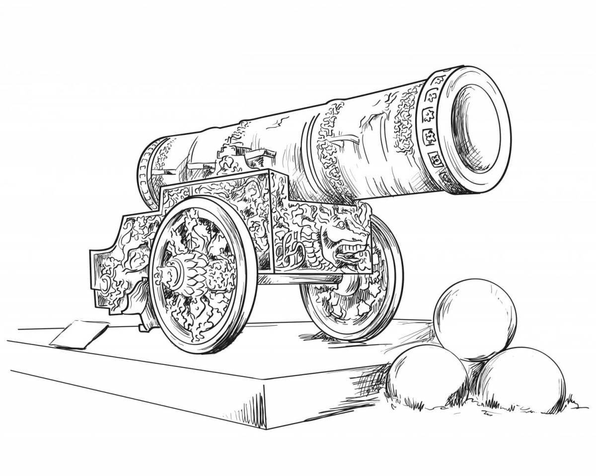 Fun gun coloring for kids