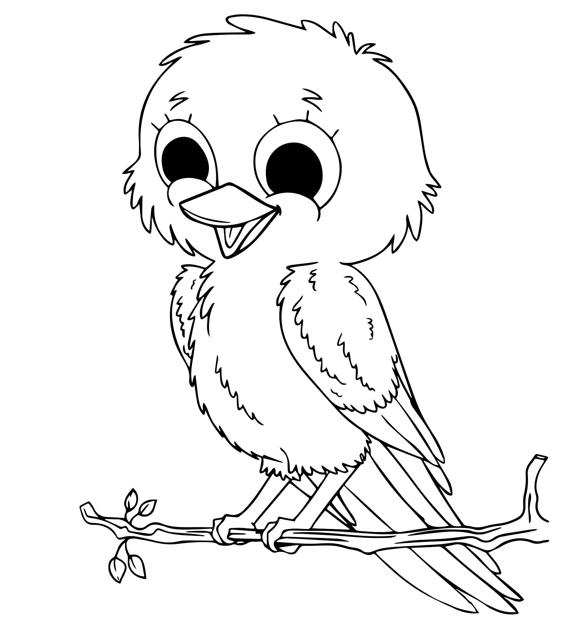 Coloring book dazzling bird for kids