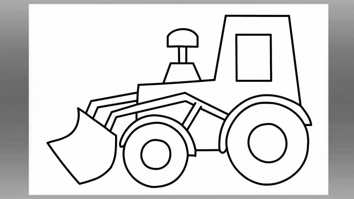 Рисунок трактора для детей 2 лет