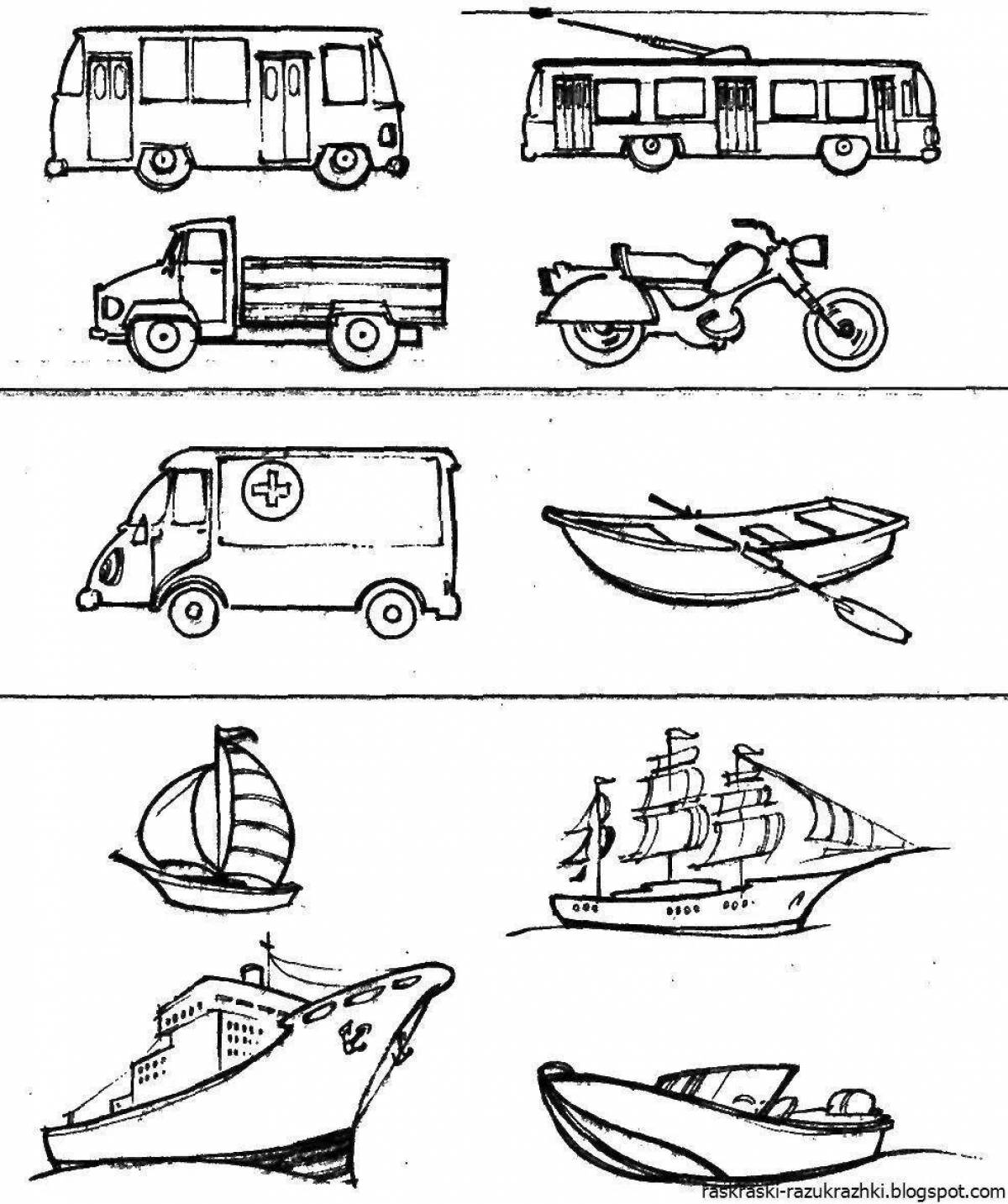 Картинки на тему транспорт для детей 6 7 лет